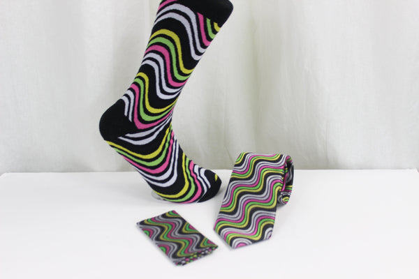 CRYPTO STRIPE A2 -Tie & Sock Combo