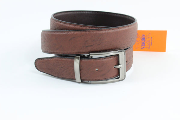 ADJUSTABLE MENS LEATHER BELT (BROWN)