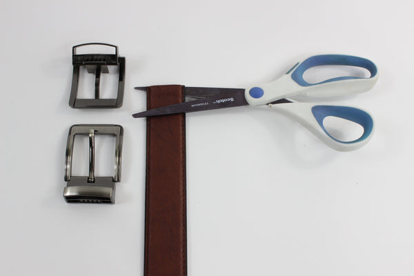 ADJUSTABLE MENS LEATHER BELT (BROWN)