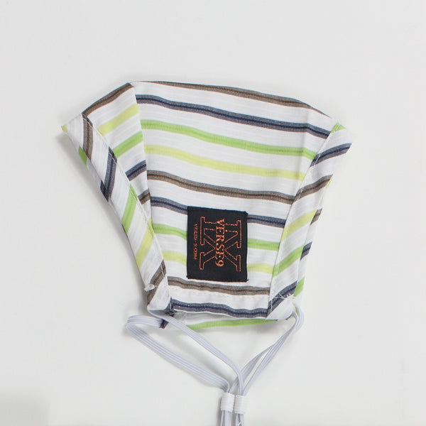 Lime Multi Stripe Face Mask