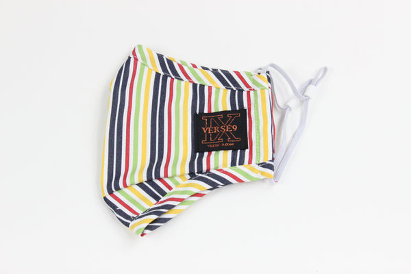 Red Multi Stripe Face Mask